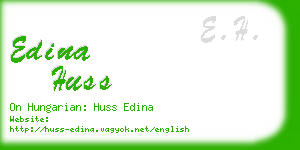 edina huss business card